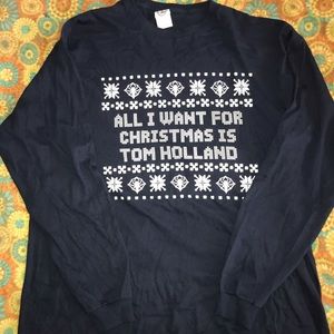 “All I Want For Christmas is Tom Holland” T-Shirt